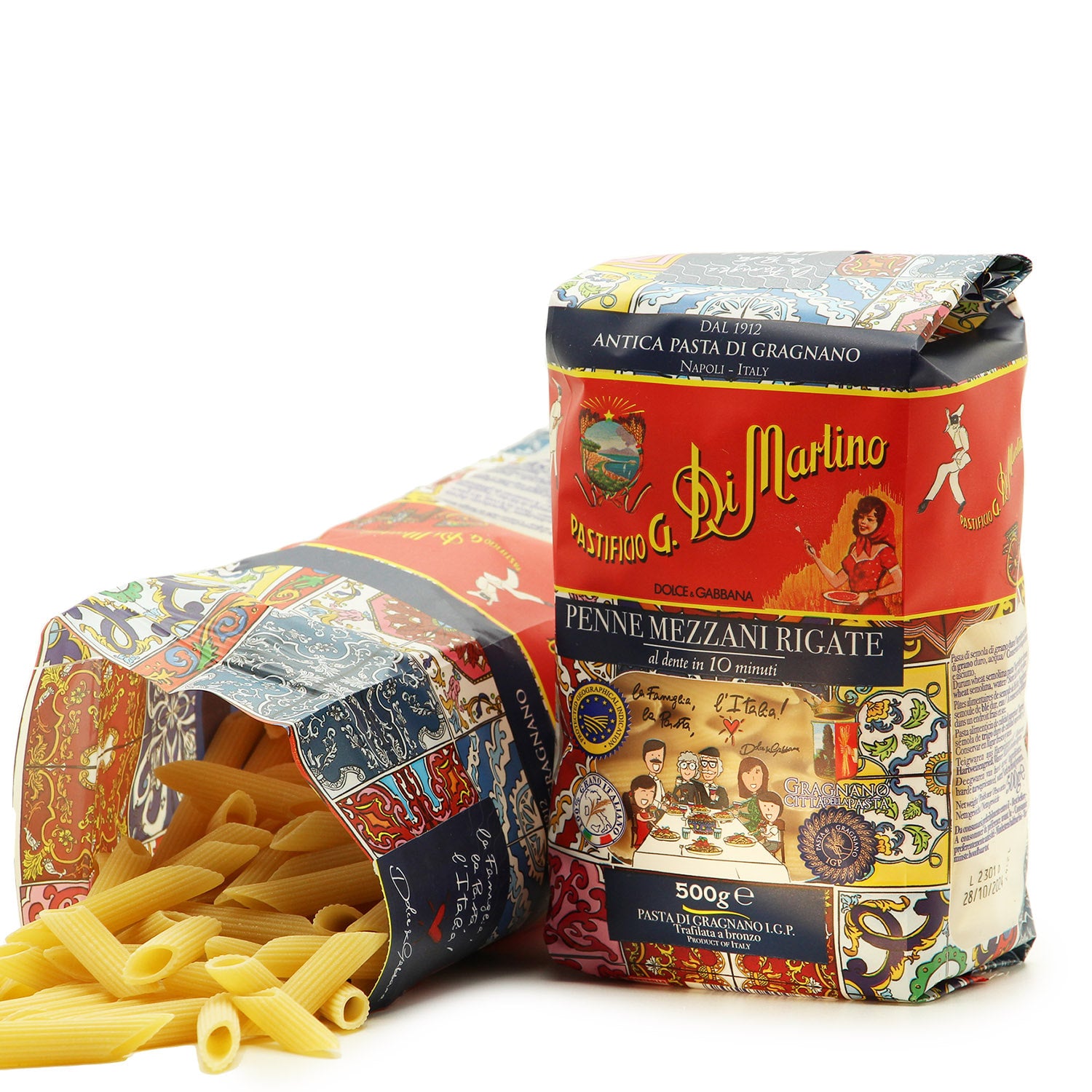 🇮🇹 Dolce & Gabbana Penne Mezzani Rigate Pasta, 1 lb (454g)
