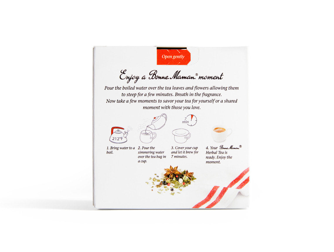 🇫🇷 16 Organic 'Contentment' Herbal Tea Bags, 0.7 oz (19g) *BEST BY DATE: 10/13/2024