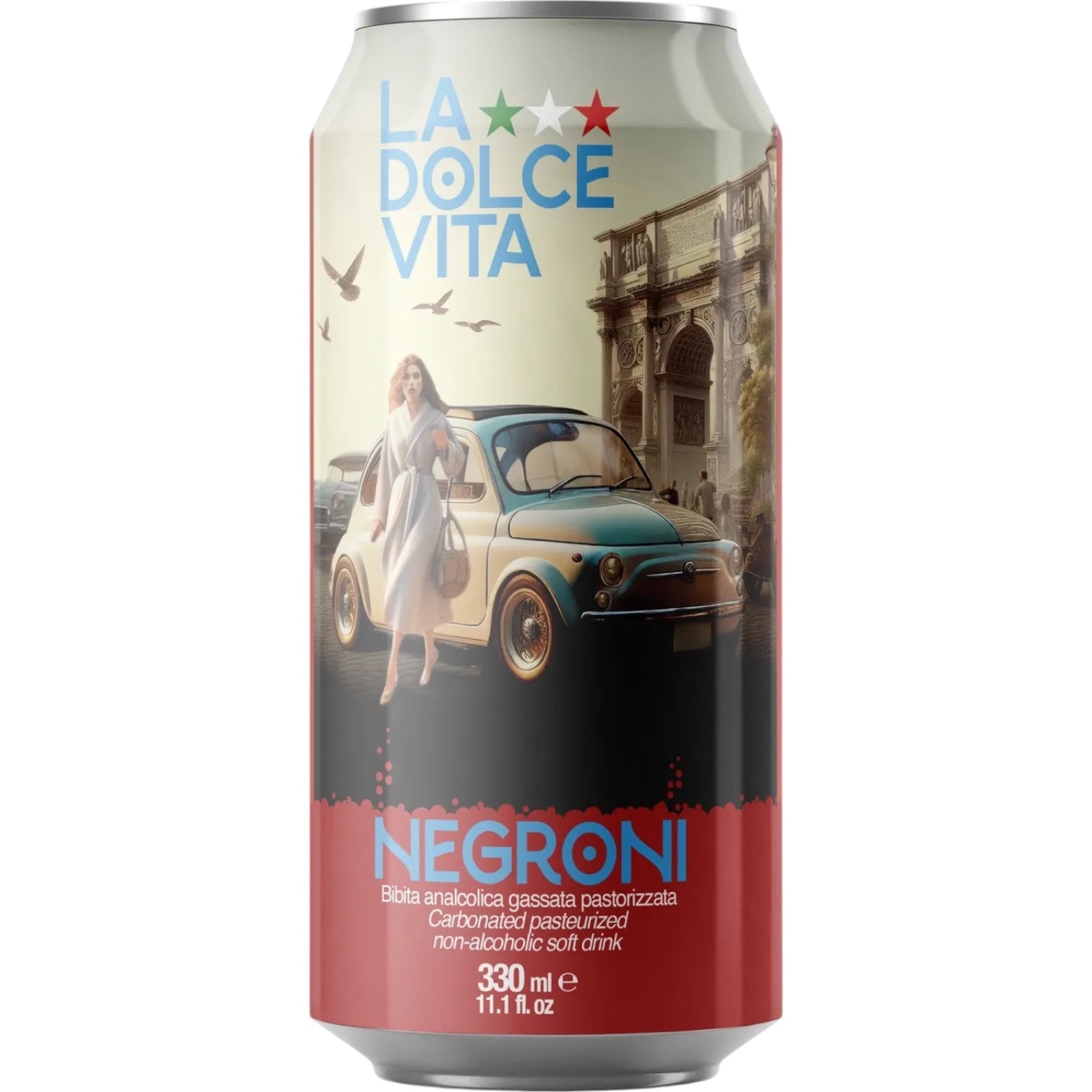 🇮🇹 4 La Dolce Vita Negroni Mocktail by Spadafora, 4 x 11.15 fl. oz.