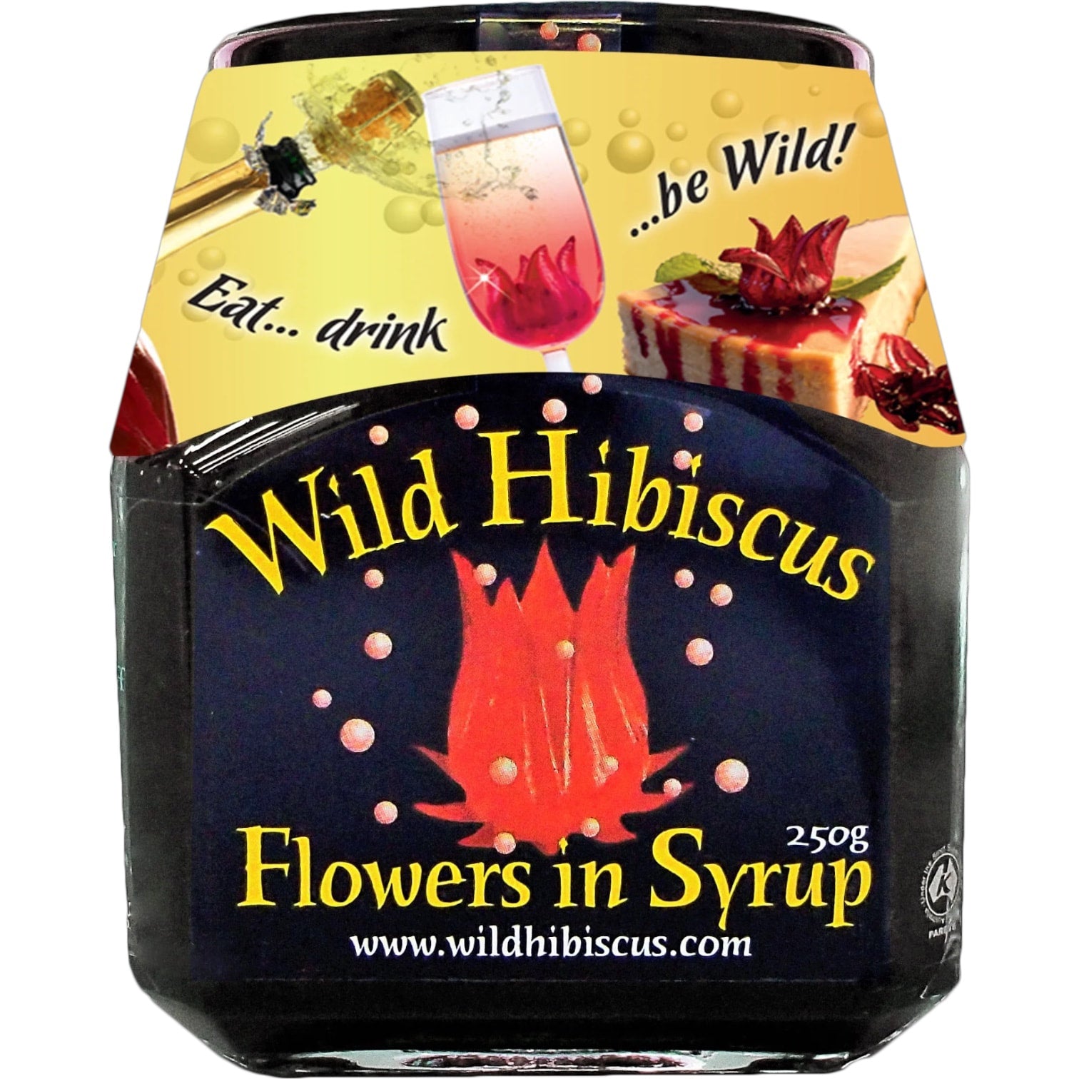 🇦🇺 11 Wild Hibiscus Flowers in Syrup by Wild Hibiscus Flowers Co., 8.8 oz (250g)