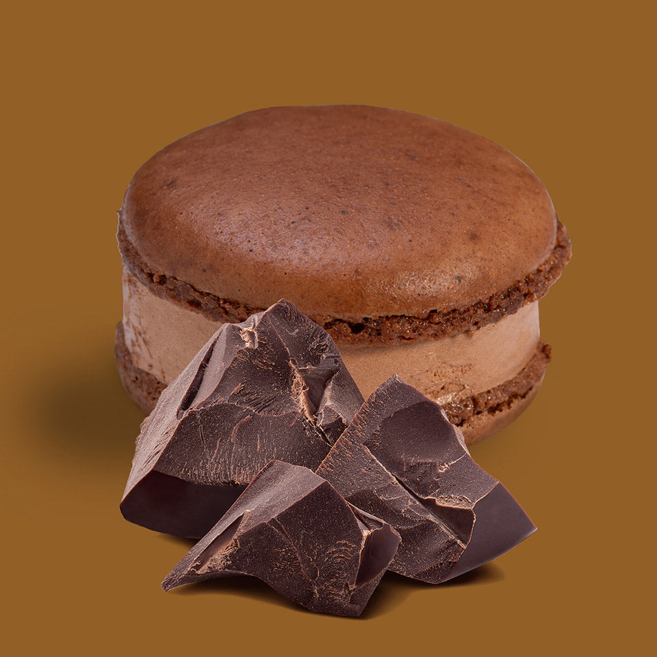 🇫🇷 Le Chocolate (80% Cocoa) Ice Cream Macaron, 2.3 oz (65g) [Frozen] ❄️