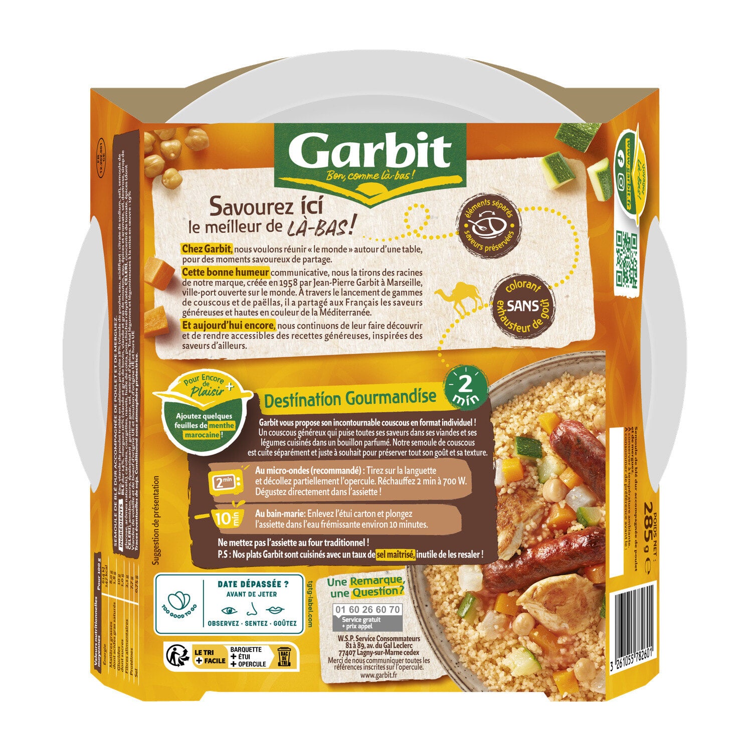 🇫🇷 Couscous A La Marocaine w/ Chicken & Merguez For 1 Person by Garbit/William Saurin, 10 oz (285g)