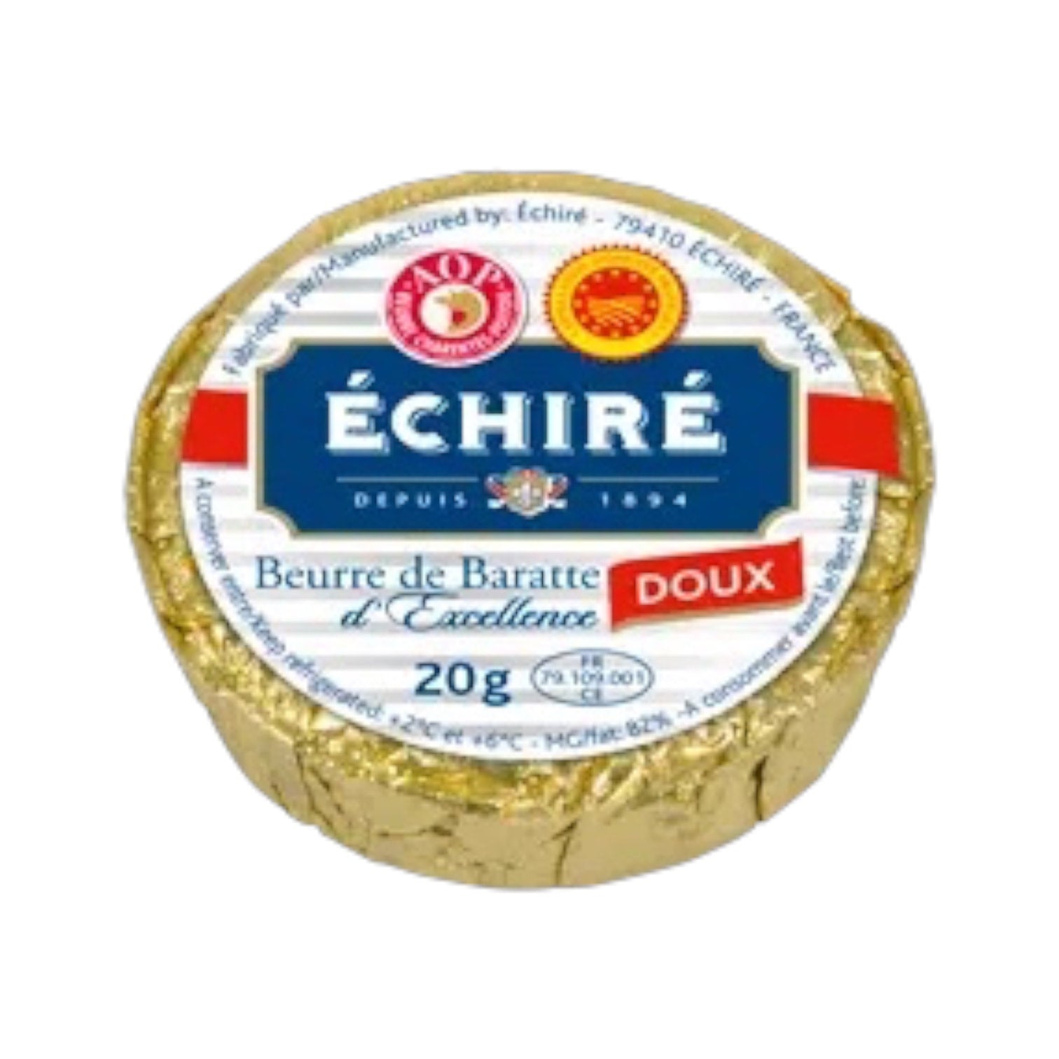 🇫🇷 Mini Echire Unsalted Butter (Doux), 0.7 oz (20g)