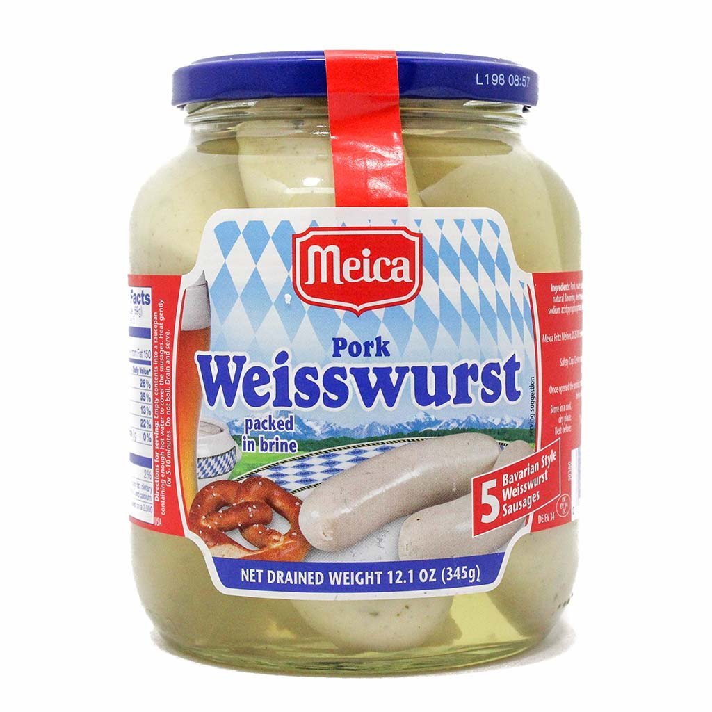 🇩🇪 5 Authentic German Weisswurst by Meica, 12.1 oz (345g) * Best By Date: March 2025