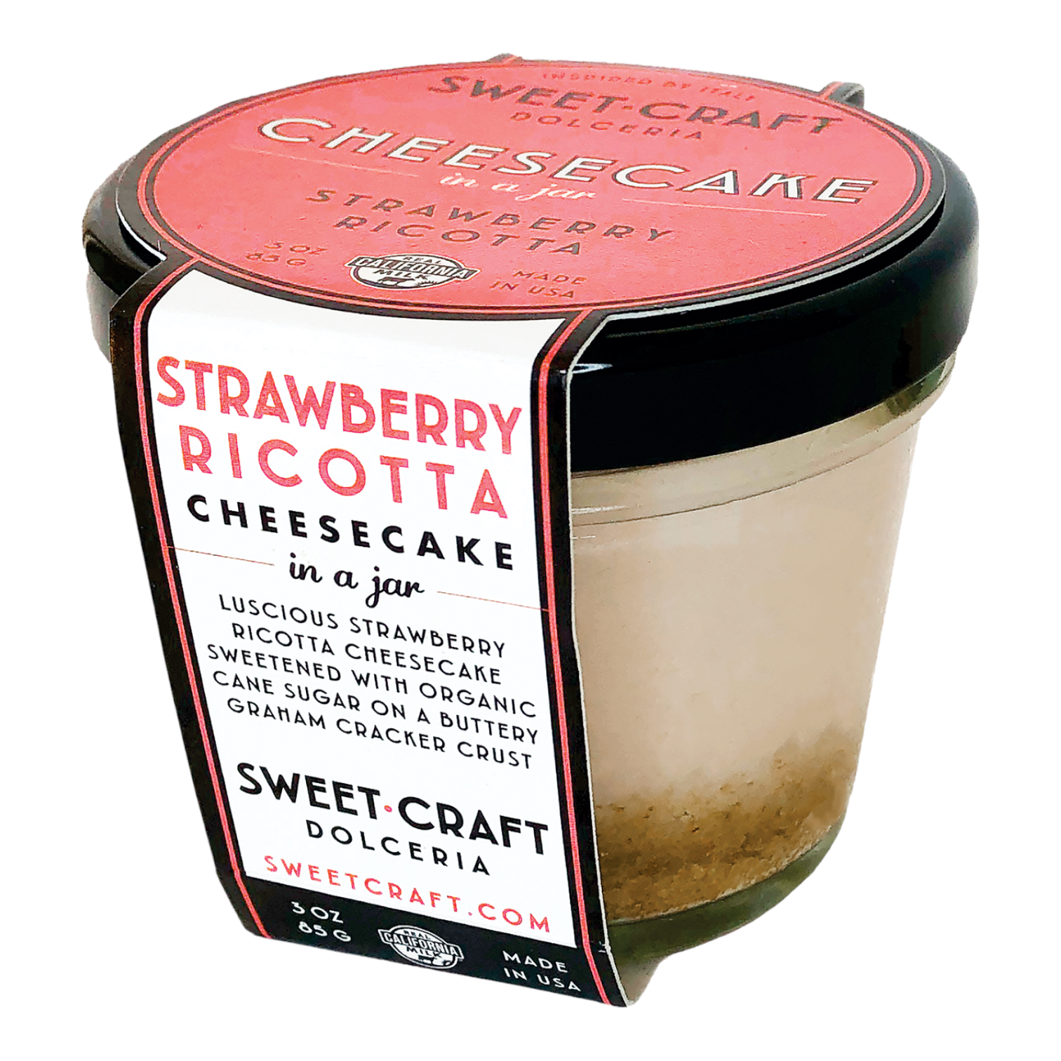 🇮🇹 Strawberry Ricotta Cheesecake, 3 oz (65g)