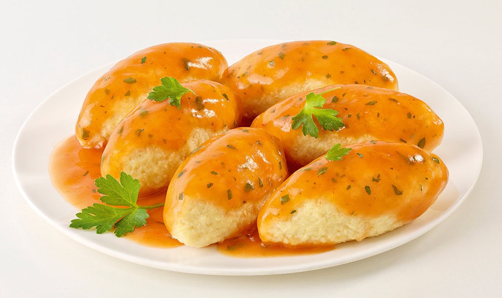 🇫🇷 6 Small Pike/Brochet Quenelles w/ Nantua Sauce, 14 oz (400g) *Dented can