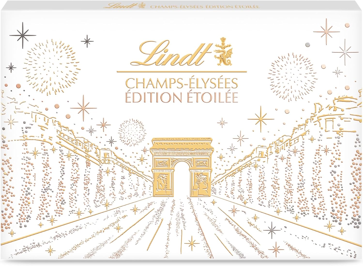 🇫🇷 Champs-Élysées 'Star Collection' - 44 Chocolate Gift Box (Large) by Lindt & Sprüngli, 16.4 oz (465g)