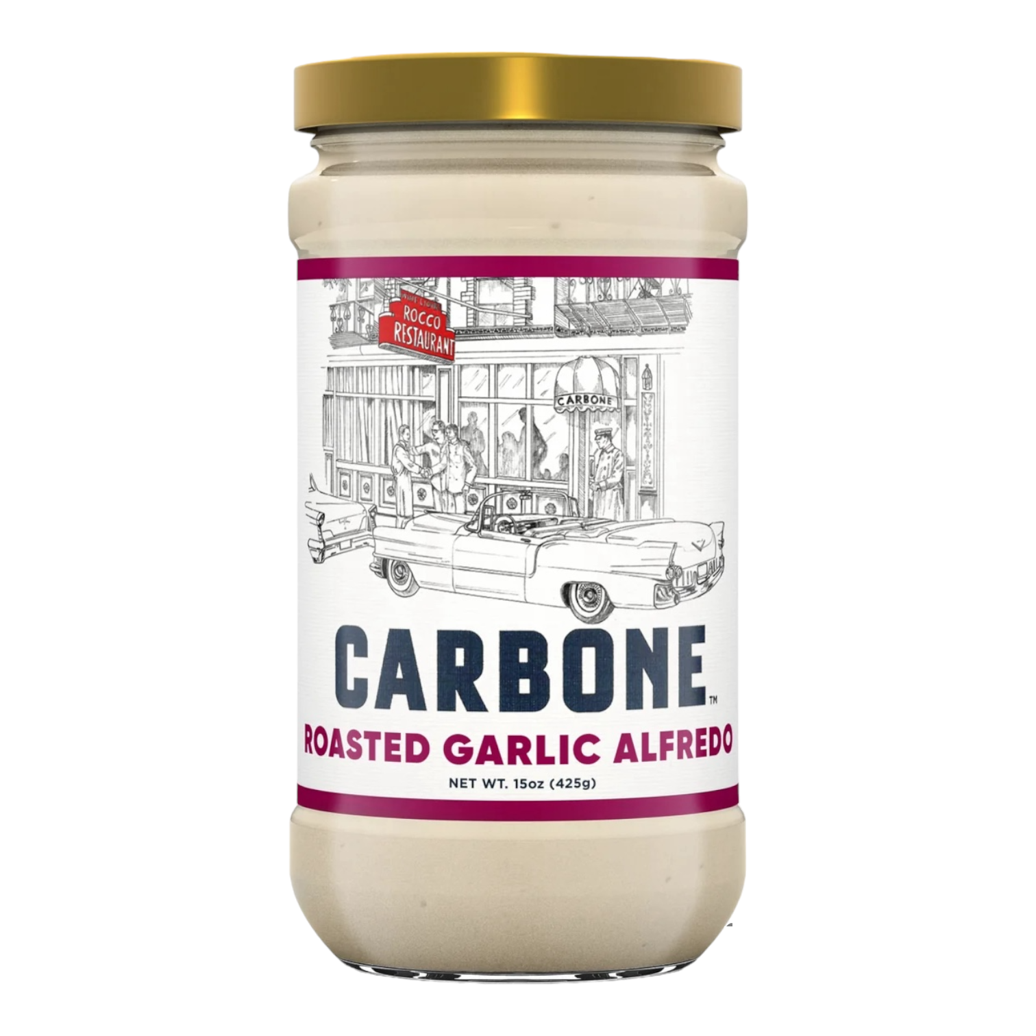🇮🇹 Premium Roasted Garlic Alfredo Sauce [No Sugar Added], 15 fl oz (425g)