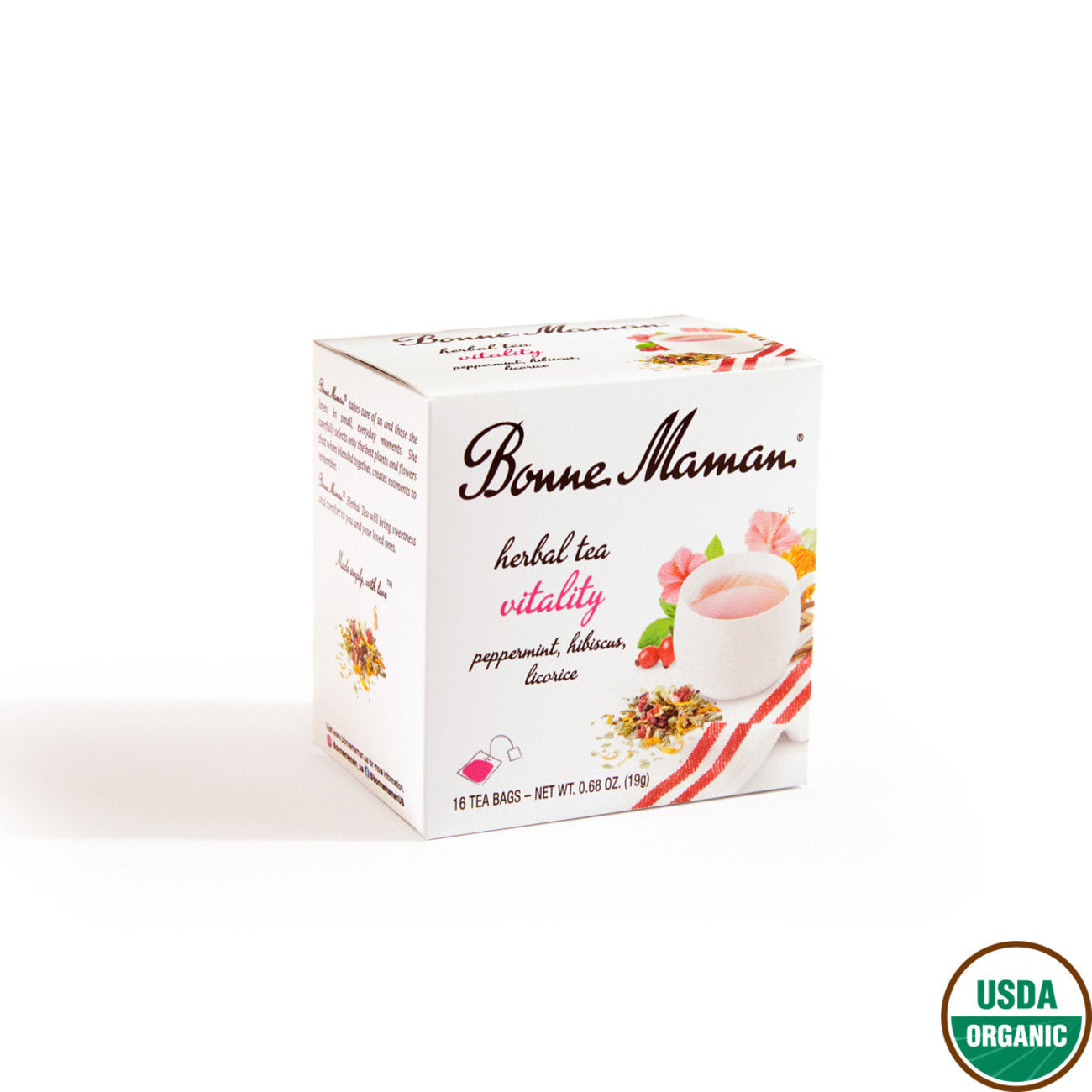 🇫🇷 16 Organic 'Vitality' Herbal Tea Bags, 0.7 oz (19g) *BEST-BY DATE: 12/10/2024