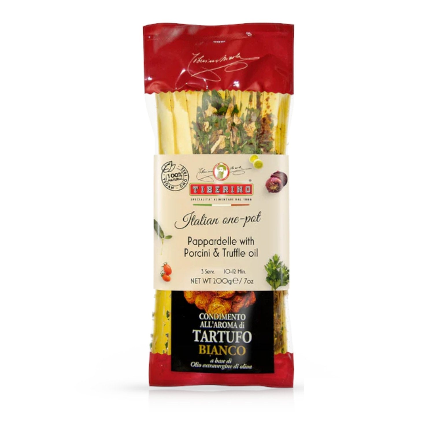 🇮🇹 Italian Ready Meal: Pappardelle Pasta w/ Porcini & White Truffle Oil [2 Servings], 7 oz