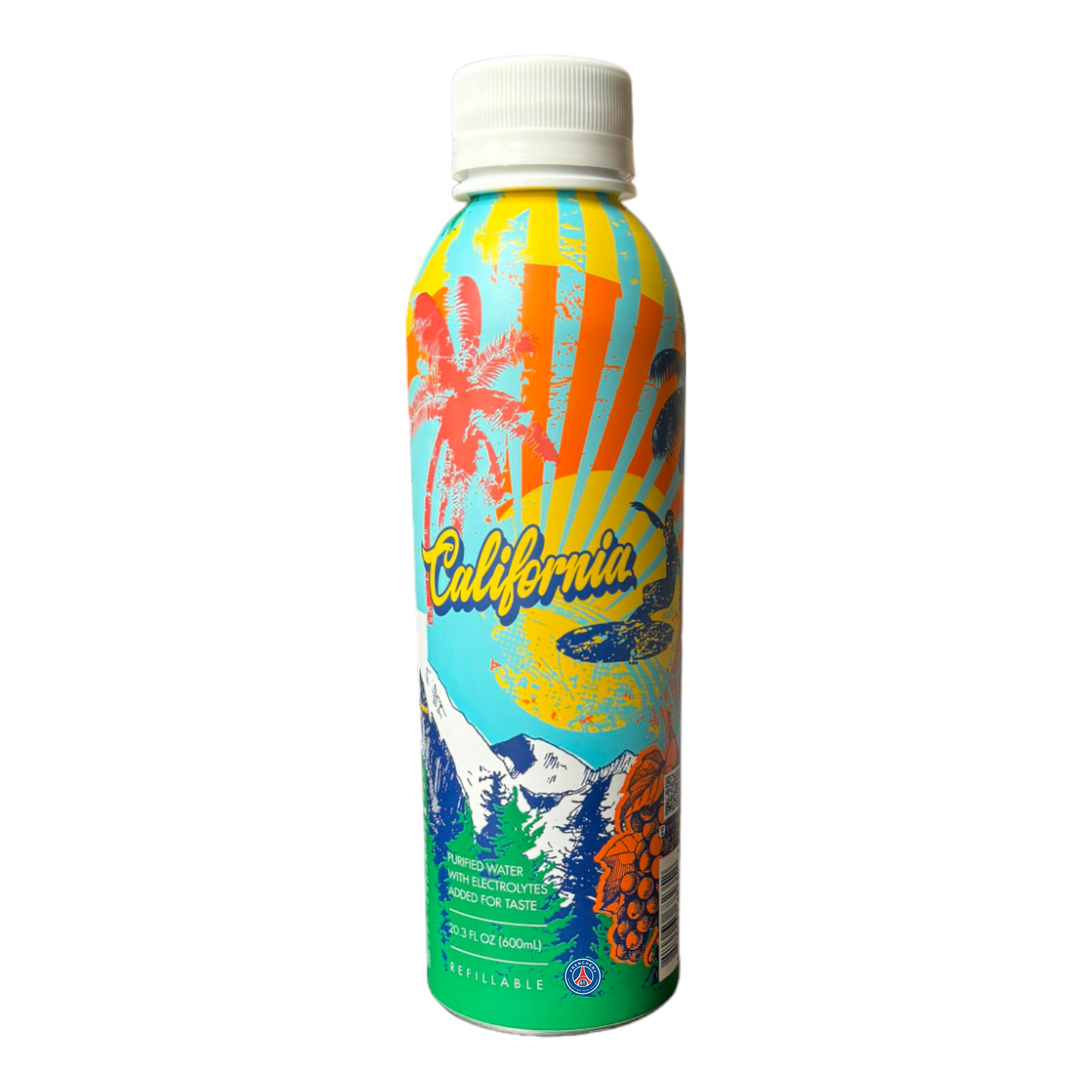 🇺🇸 *EXCLUSIVE* Limited-Edition "California" Alkaline Water w/ Electrolytes in Refillable Aluminum Bottle, 20.3 fl oz (600ml)