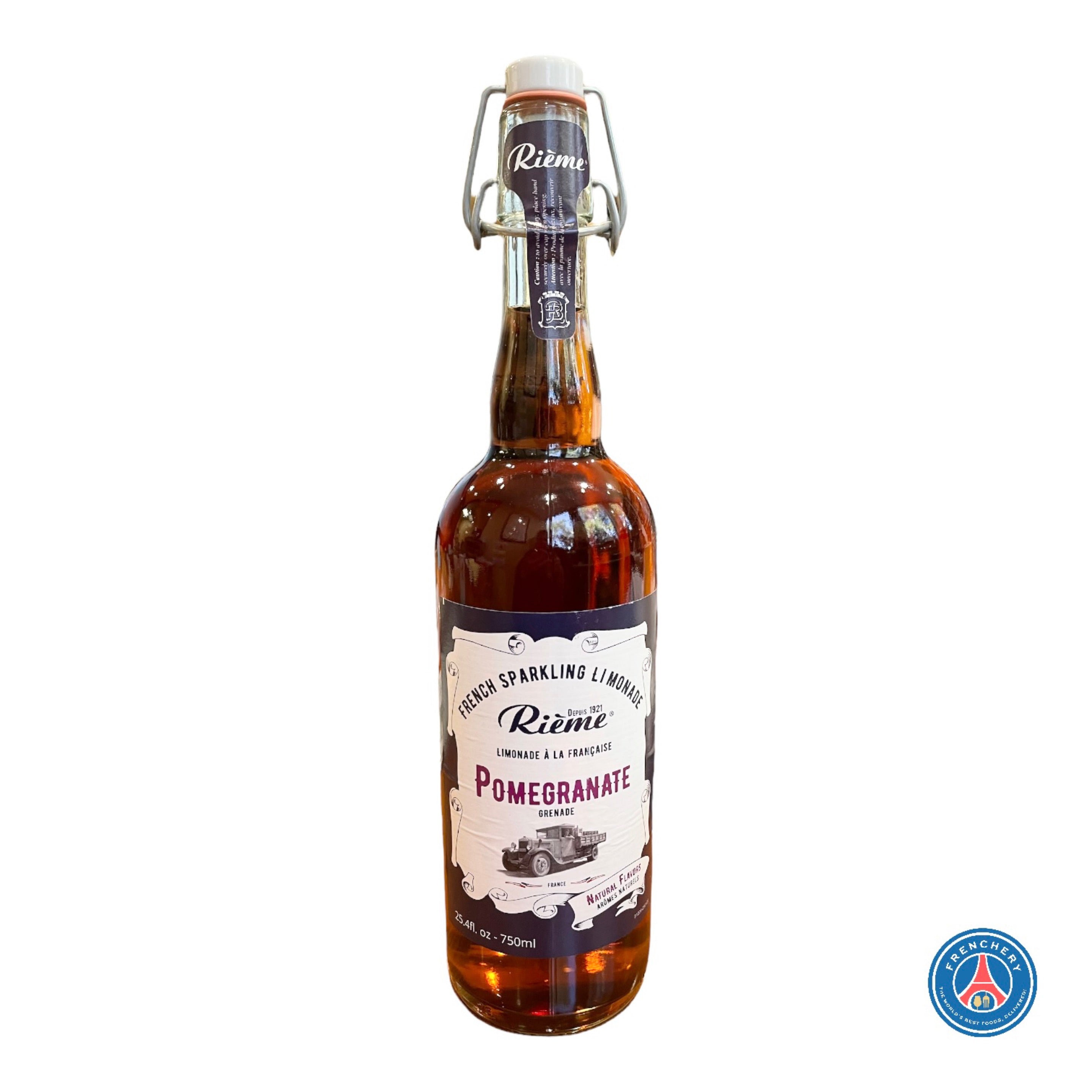 🇫🇷 French Sparkling Pomegranate Lemonade by Rième 1921, 24.4 fl. oz. (750 ml)