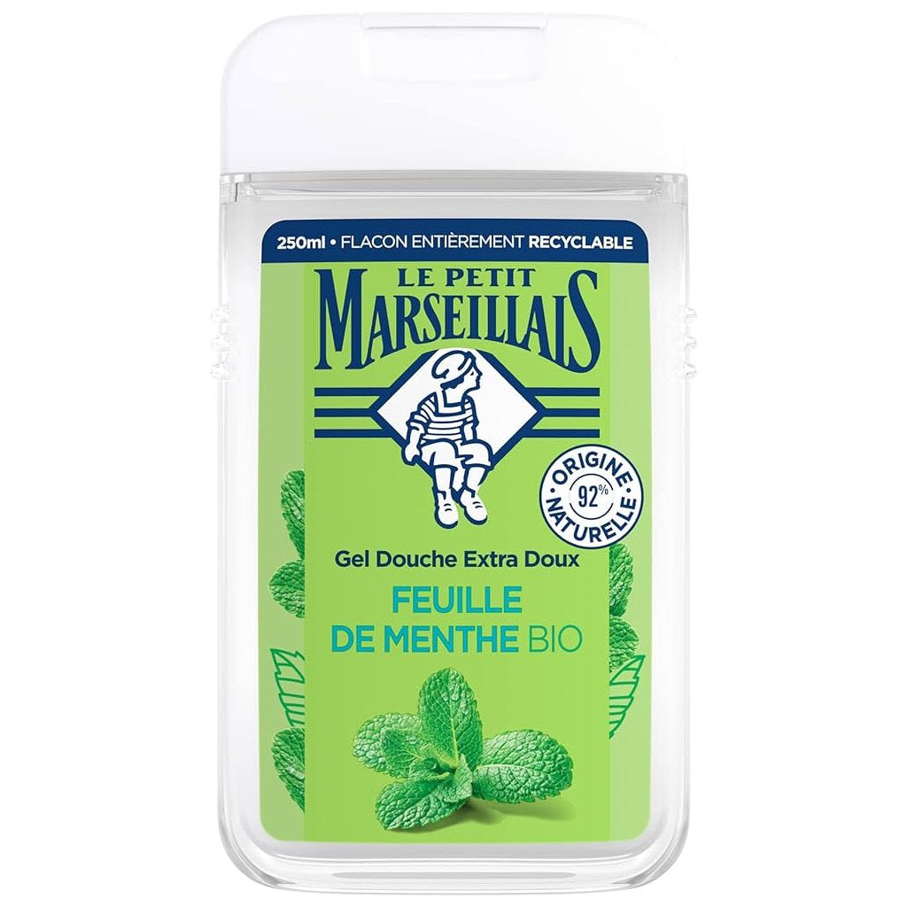 🇫🇷 Organic Mint Leaves Extra Gentle Shower Gel by c, 8.4 fl.oz (250 ml)