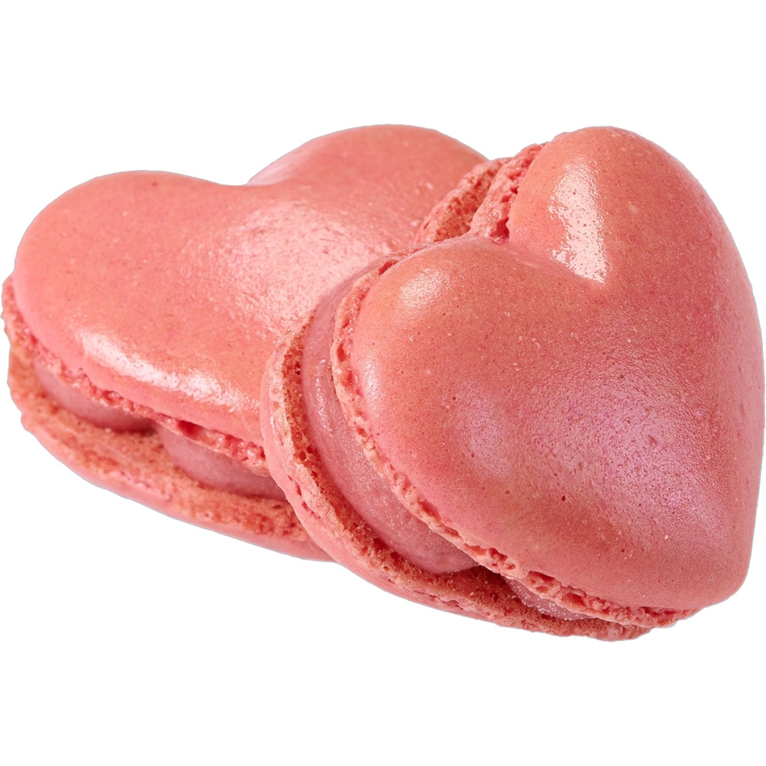 🇫🇷 6 Premium Heart-Shaped Raspberry Macarons, 3.17 oz (90g) [Frozen] ❄️