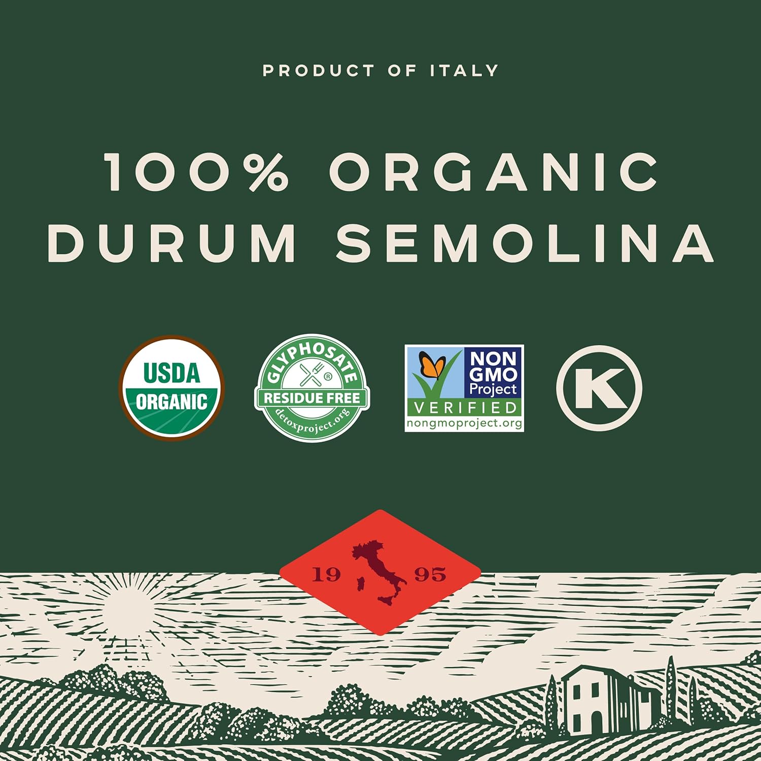 🇮🇹 Organic Penne Rigate, 16 oz (454g)