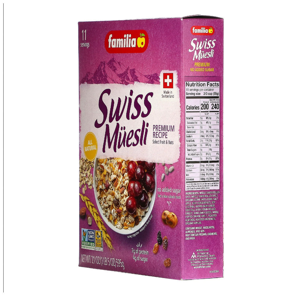 🇨🇭 Swiss Muesli Premium Recipe (No Added Sugar), 29 oz (822g)