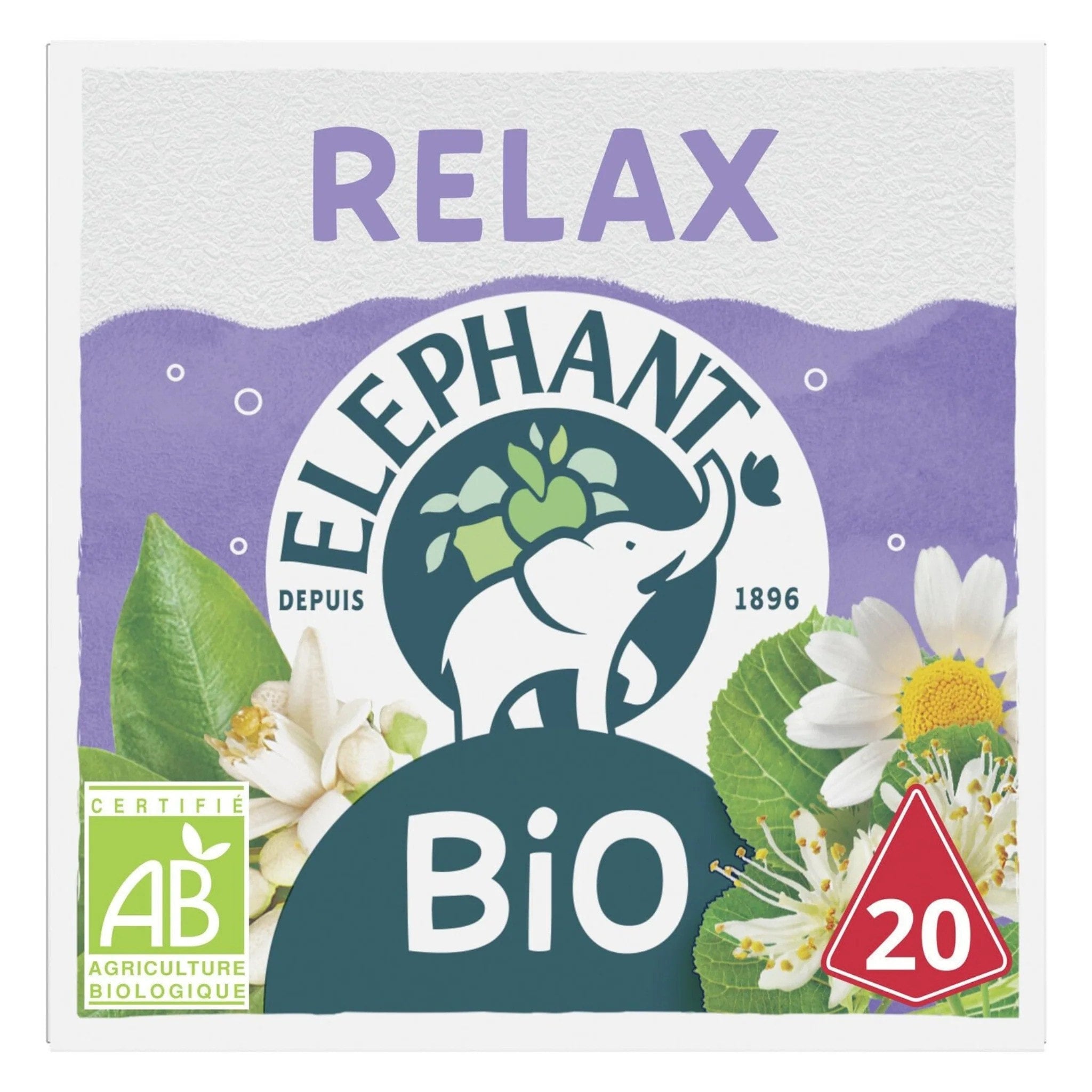 🇫🇷 20 Organic Relax Infusion Tea Bags, 26g (0.9oz)