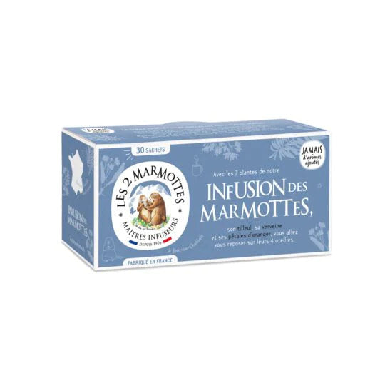 🇫🇷 30 Marmots Infusion Herbal Tea Bags, 1.62 oz (46g)