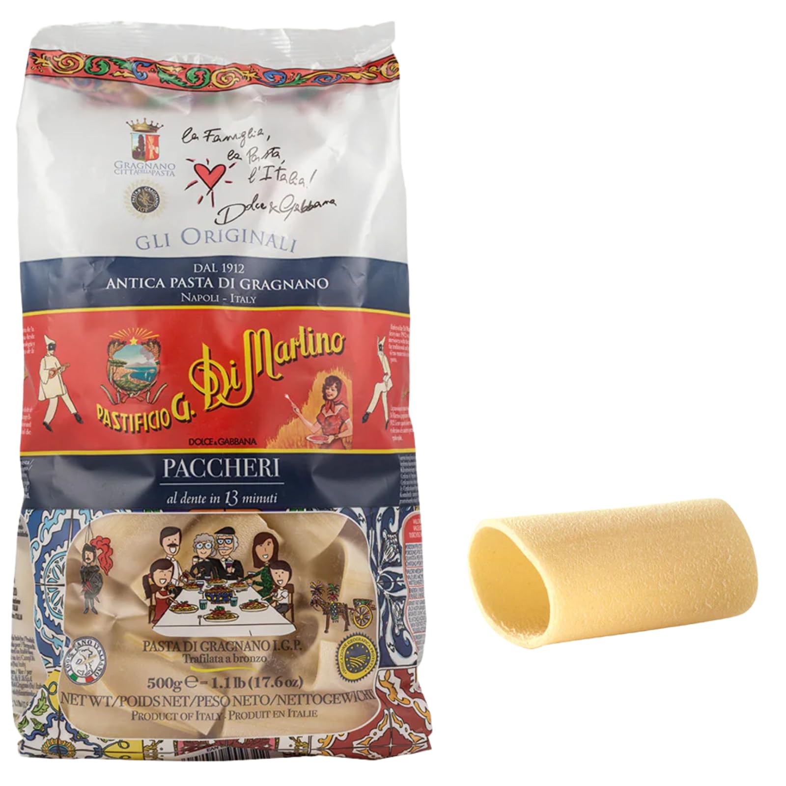 🇮🇹 Dolce & Gabbana Paccheri Pasta, 1 lb (454g)