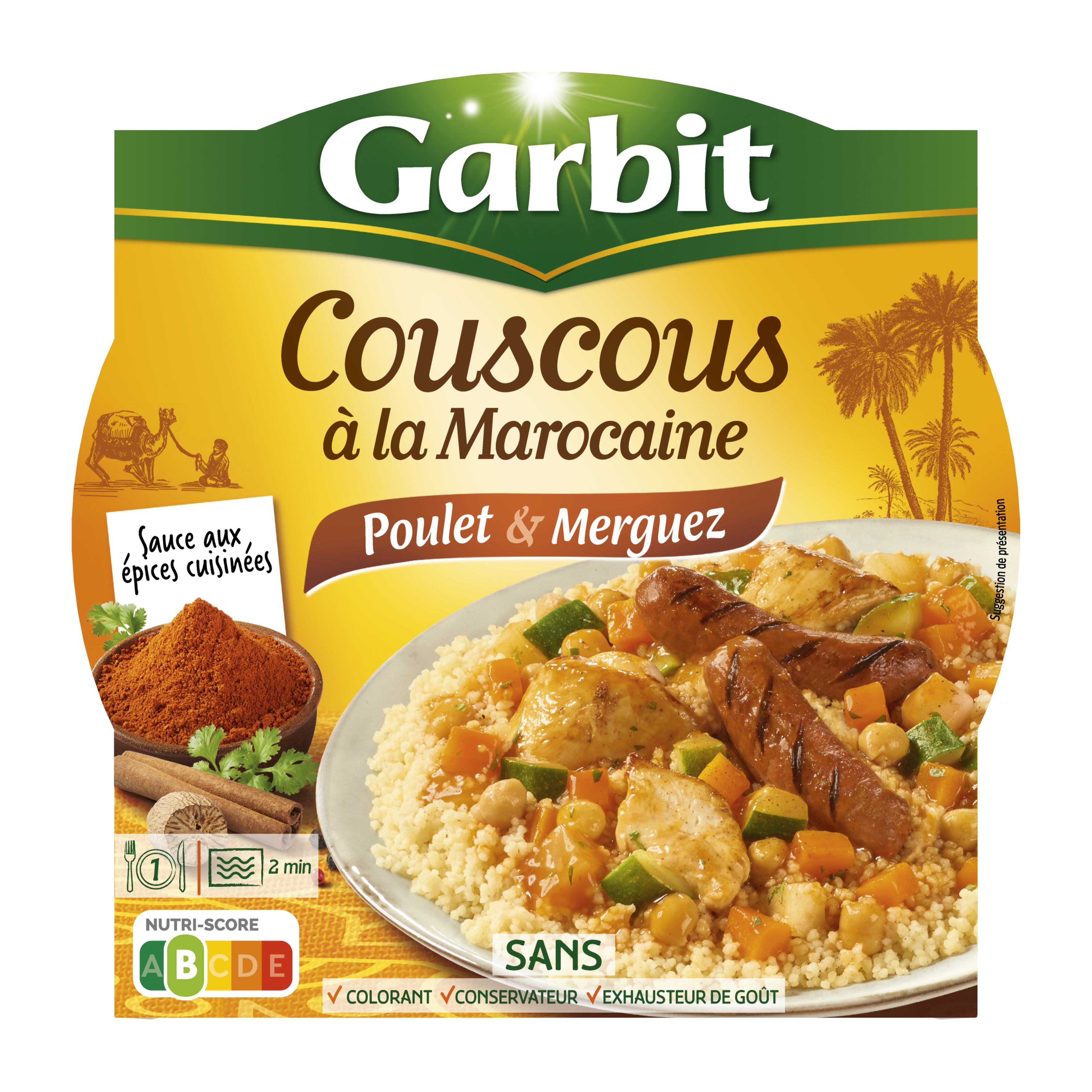 🇫🇷 Couscous A La Marocaine w/ Chicken & Merguez For 1 Person by Garbit/William Saurin, 10 oz (285g)