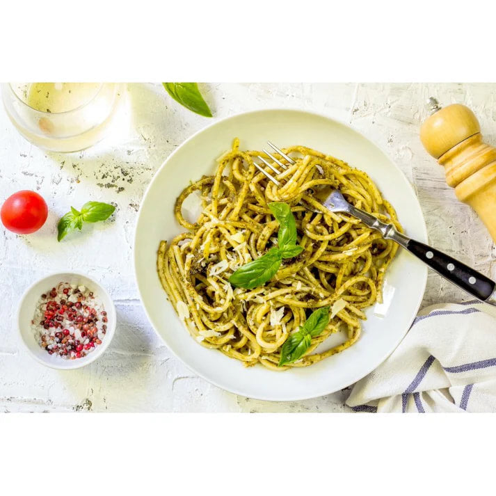 🇮🇹 Italian Ready Meal: Linguine w/ Pesto Genovese [2 Servings], 8.8 oz (250g)