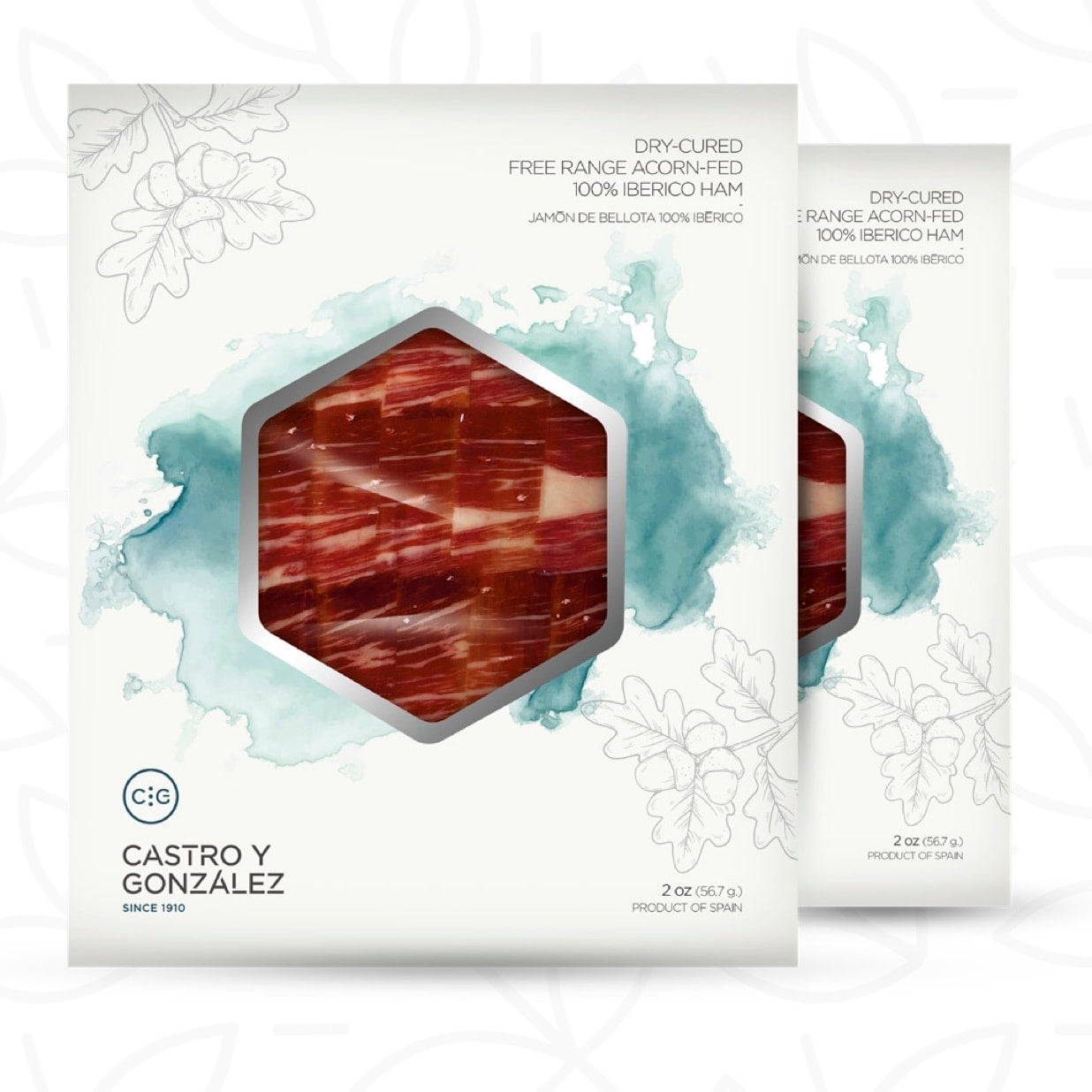 🇪🇸 Pata Negra Ibérico Ham de Bellota 'Hand-Carved' by Castro y Gonzalez 🐖, 2 oz