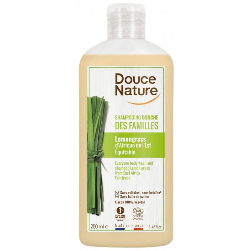 🇫🇷 Organic Lemongrass 'Citronnelle' Shower Gel & Shampoo by Douce Nature, 8.4 fl oz (250 ml)