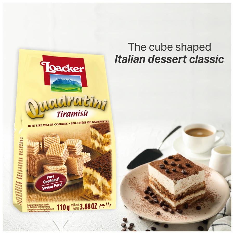 🇦🇹 🇮🇹 55 Tiramisu 'Quadratini' Creme-Filled Wafers, 7.7 oz (220g) *Best By Date: 05/2025