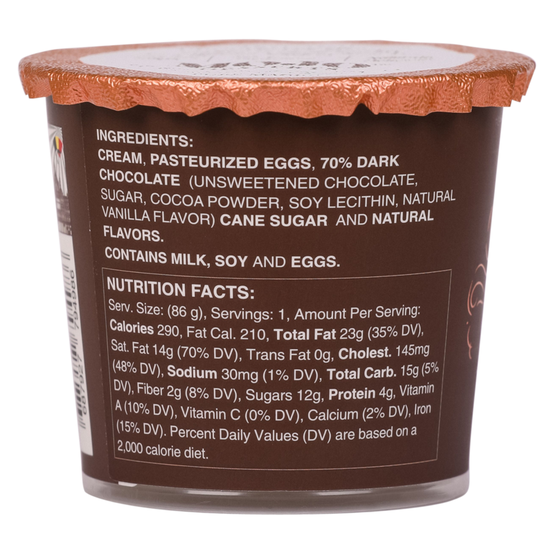 🇧🇪 70% Belgian Callebaut Dark Chocolate Mousse, 3 oz (85g)