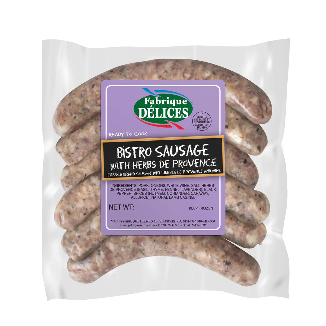 🇫🇷 6 Pork 'Chipolata' : Traditional Provence Sausage (Bistro), 12 oz  (Frozen) ❄️