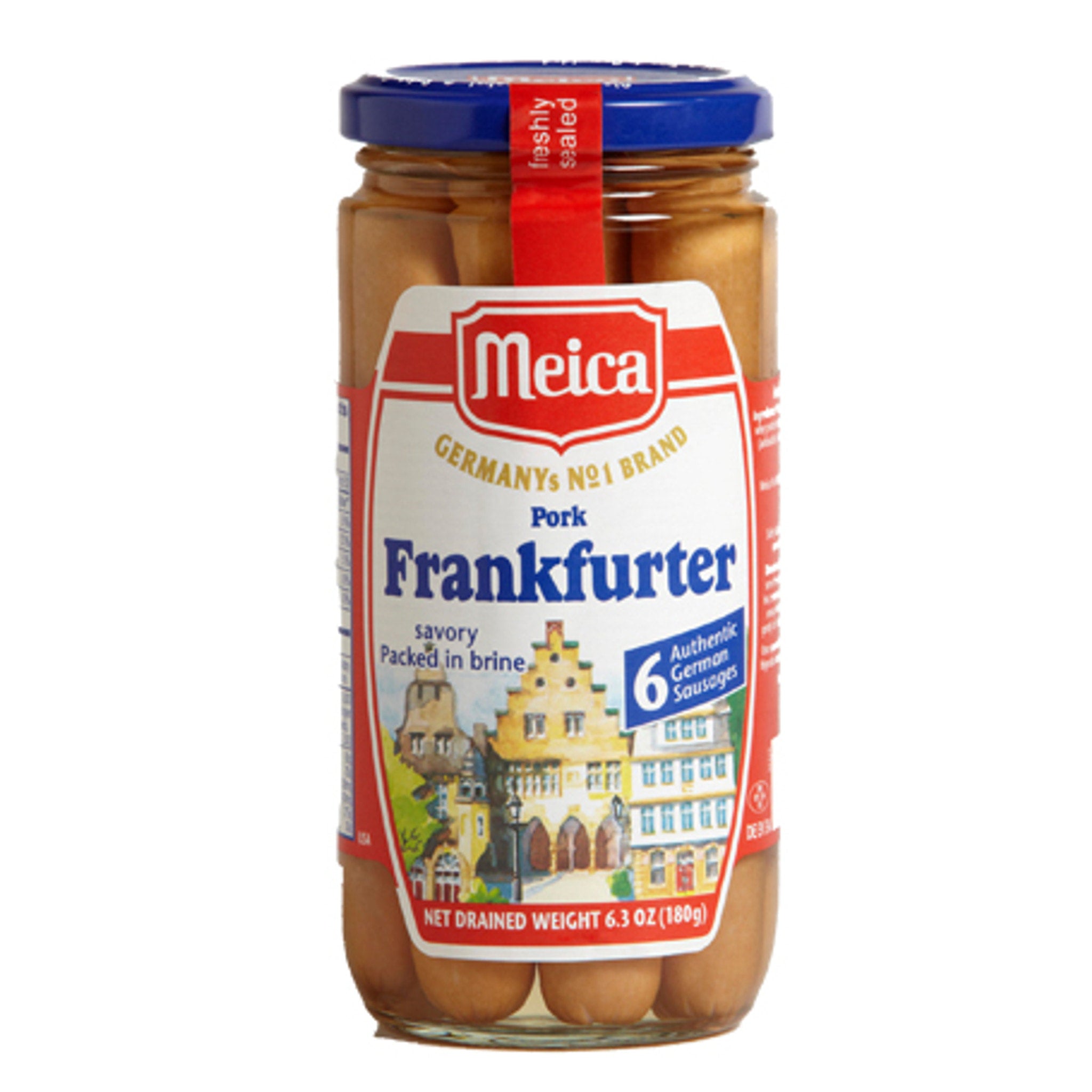 🇩🇪 6 Authentic German Frankfurter, 6.3 oz (180g)