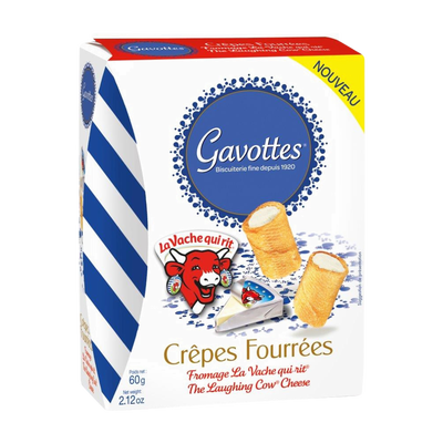 🇫🇷 Crêpes Filled w/ with Vache Qui Rit Cheese by Gavottes, 2.12 oz (60g)