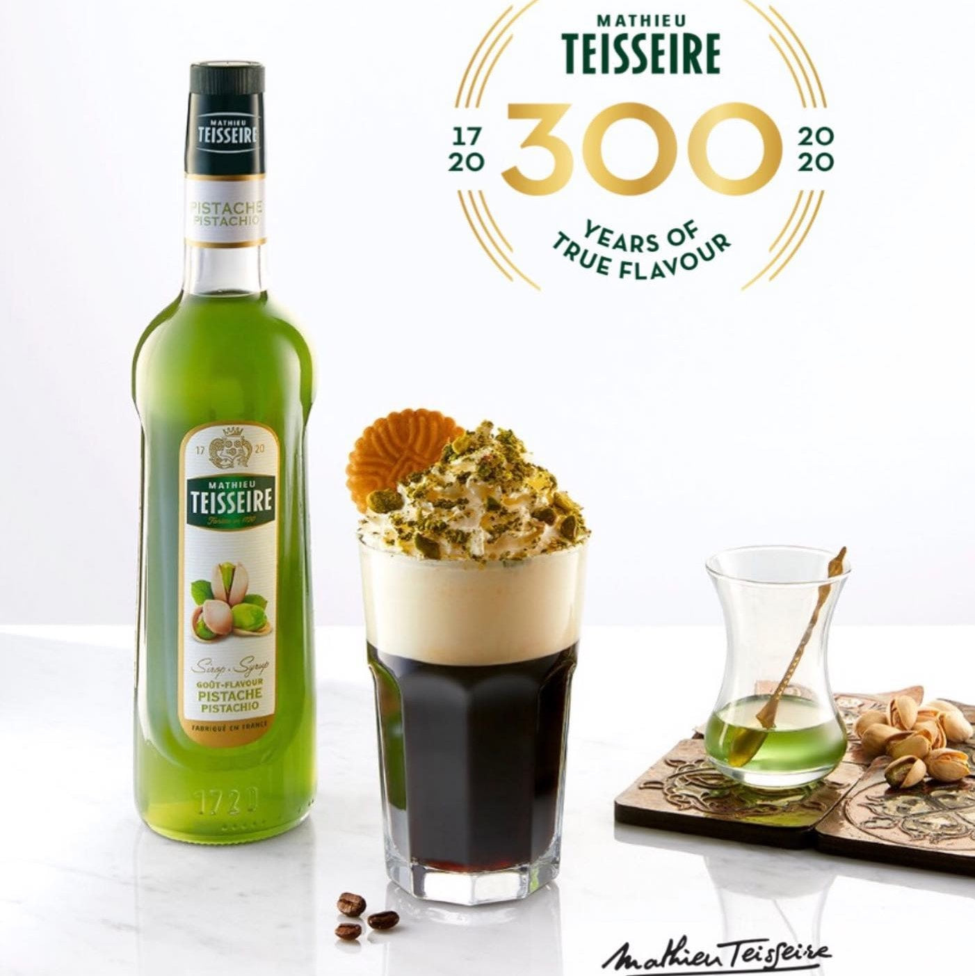 🇫🇷 Pistachio Syrup by Teisseire Professional, 23.6 fl oz (700 ml)