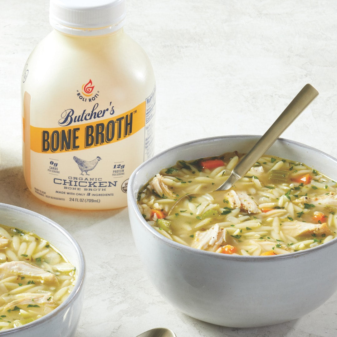 🇺🇸 Organic Butcher's Chicken Bone Broth by Roli Roti, 24 fl oz