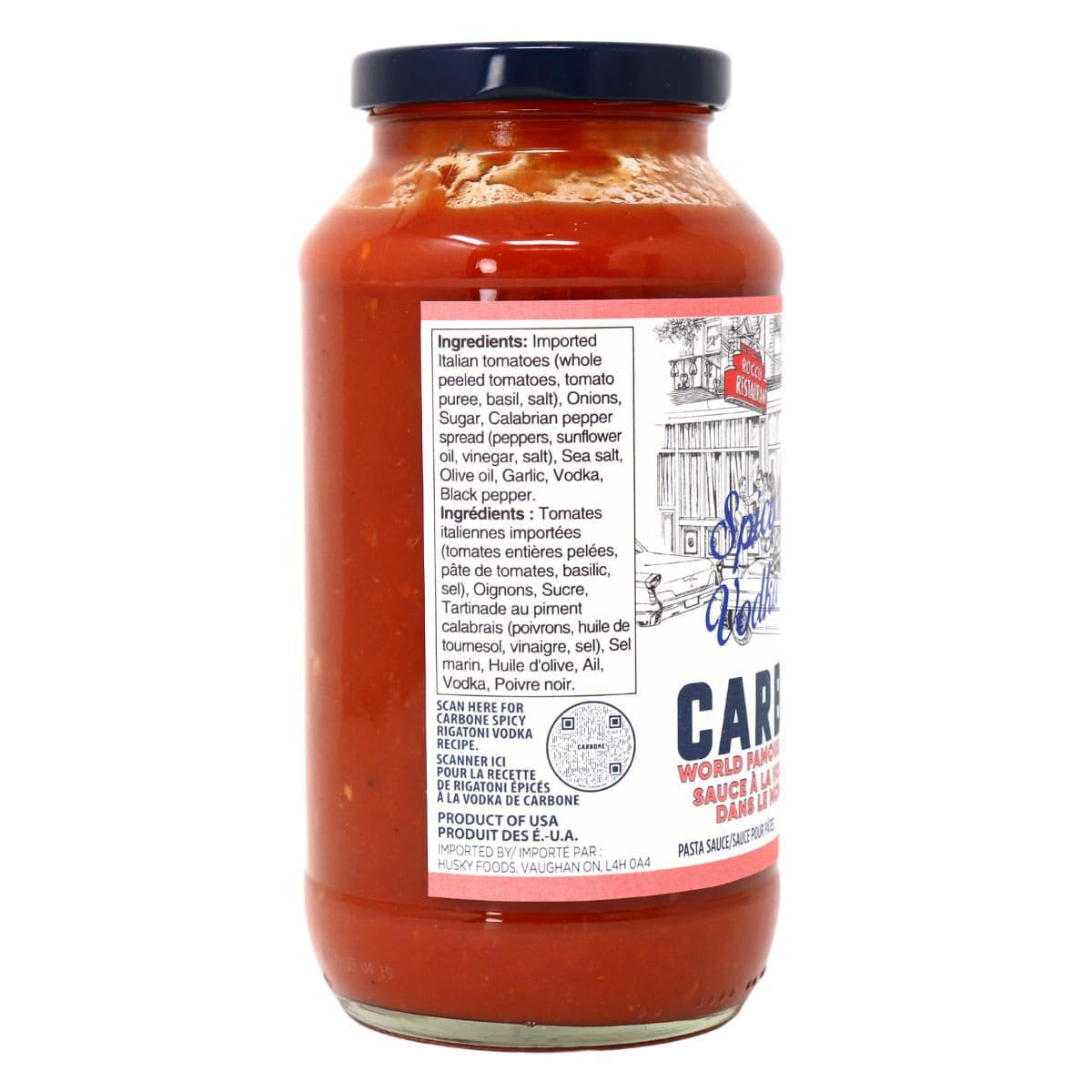 🇮🇹 Spicy Vodka Sauce w/ 100% Italian Tomatoes [No Sugar Added], 24 fl oz