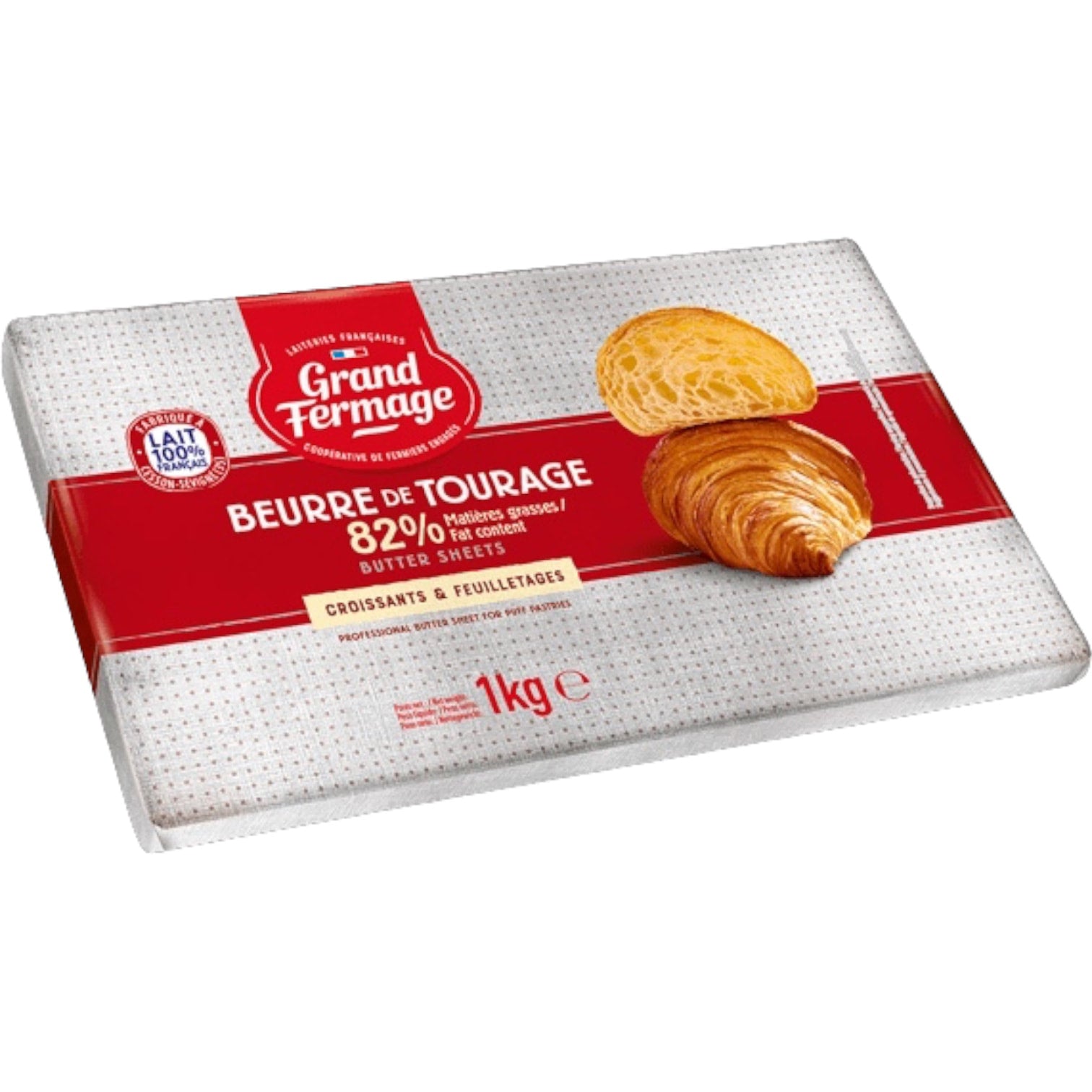 🇫🇷 Professional Pastry Sheet Butter ‘Beurre de Tourage AOP' 82% [Extra-Sec], 2.2 lbs (1kg) [Frozen] ❄️