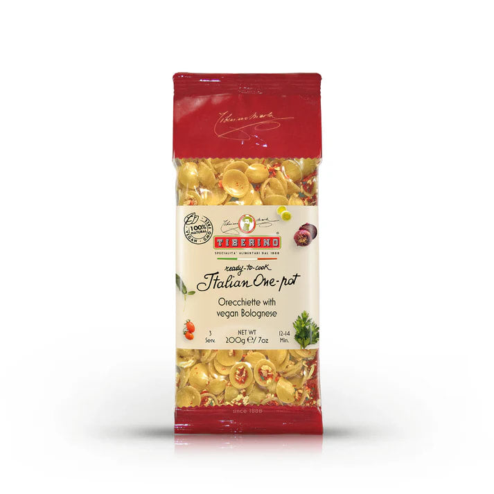 🇮🇹 Italian Ready Meal: Orecchiette Baresi w/ Plant-Based Bolognese [2 Servings], 7 oz