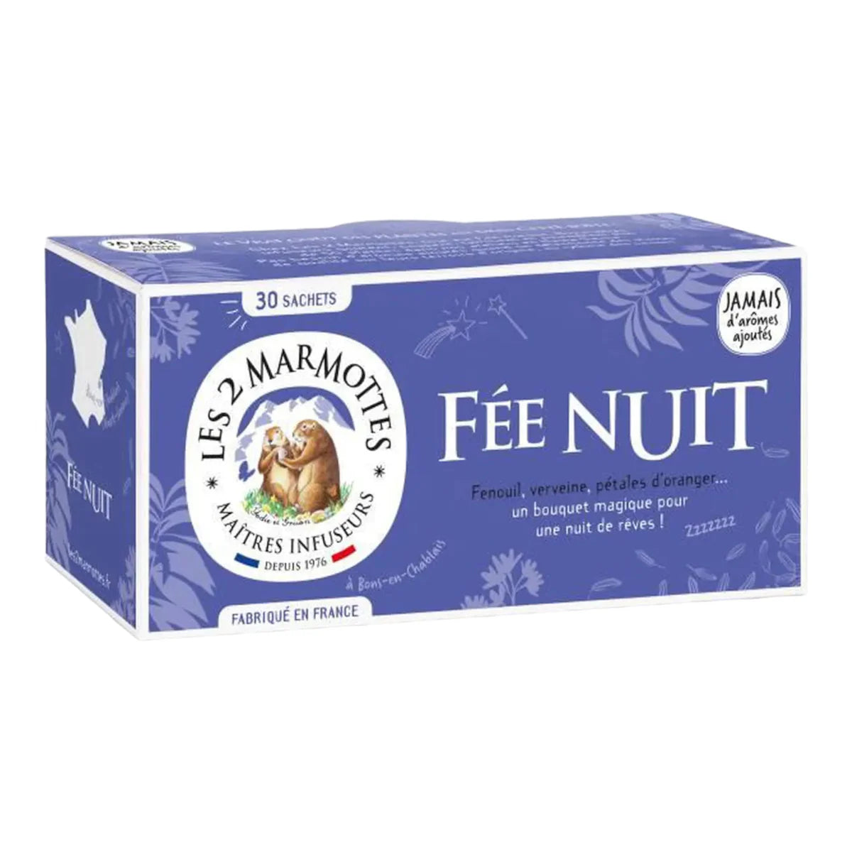 🇫🇷 30 Night Fairy 'Fée Nuit' Herbal Tea Bags, 1.76 oz (50g)