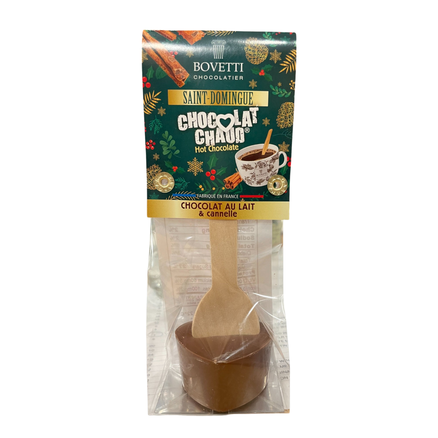 🇫🇷 Hot Milk Chocolate with Cinnamon by Bovetti, 1.23 oz (35g)