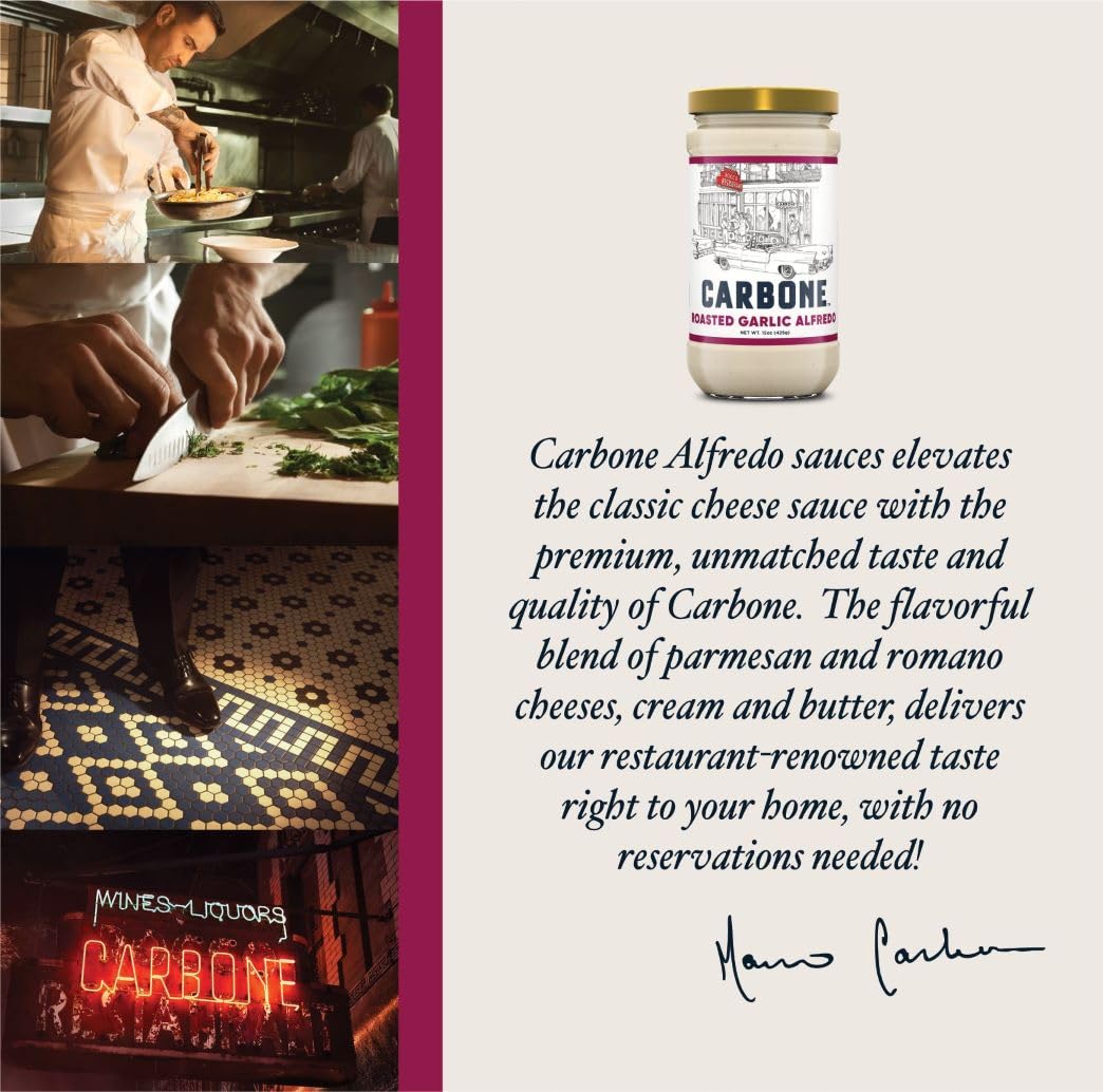 🇮🇹 Premium Roasted Garlic Alfredo Sauce [No Sugar Added], 15 fl oz (425g)