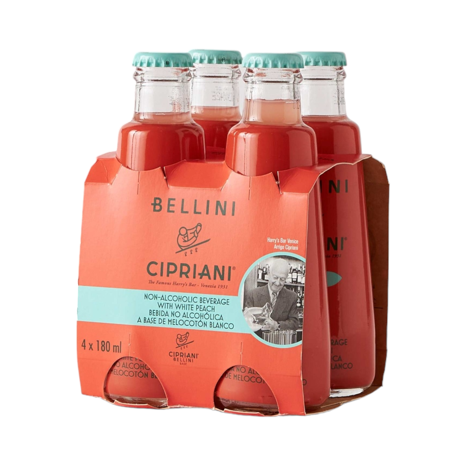 🇮🇹 4 Bellini Mocktails, 4 x 6.09 fl oz