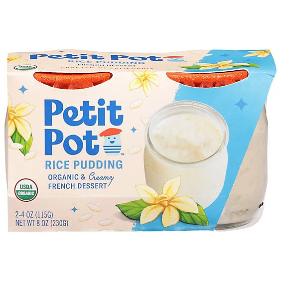 🇺🇸 2 Organic Vanilla Rice Pudding 'Riz Au Lait' by Petit Pot