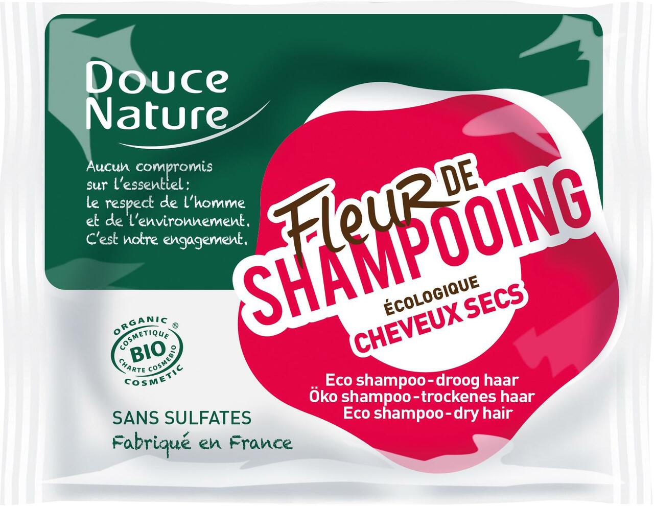 🇫🇷 Organic Shampoo Bar for Dry Hair by Douce Nature, 3 oz (85g)