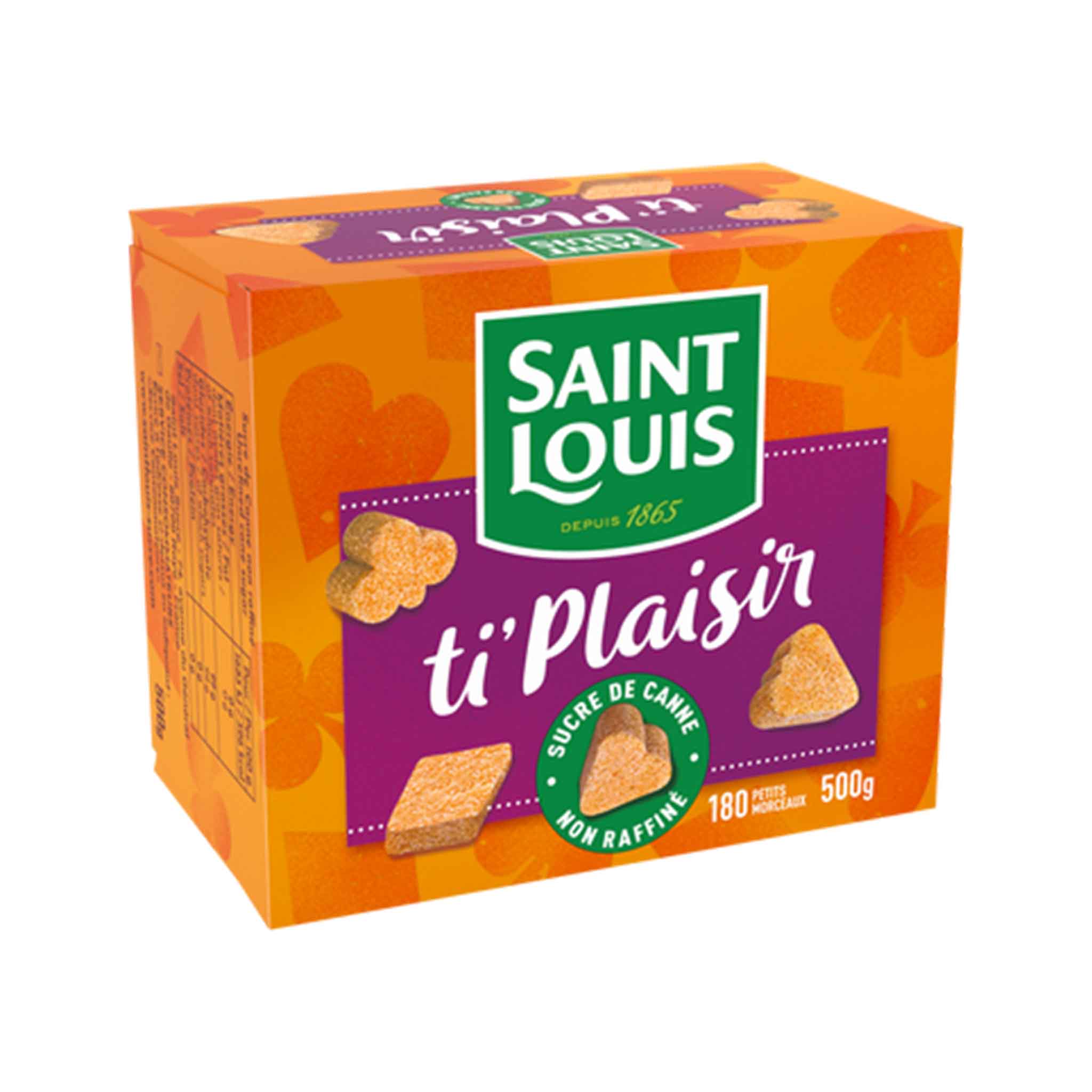 🇫🇷 ti'Plaisir: Raw Cane Sugar Assorted Shapes (Heart, Club, Diamond, Spade), 17 oz (500g)