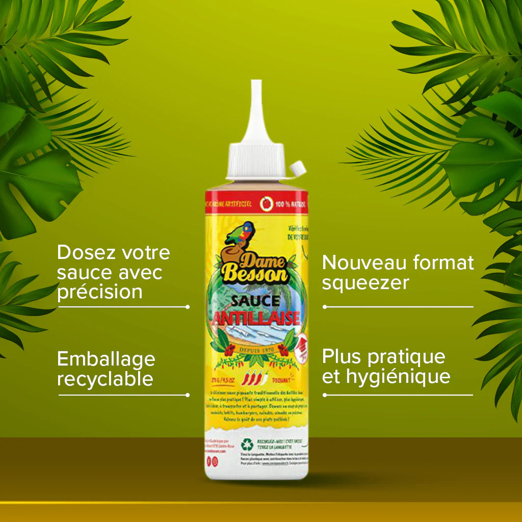 🇫🇷 Creole 'Sauce Antillaise' by Dame Besson, 9.4 oz (265g)