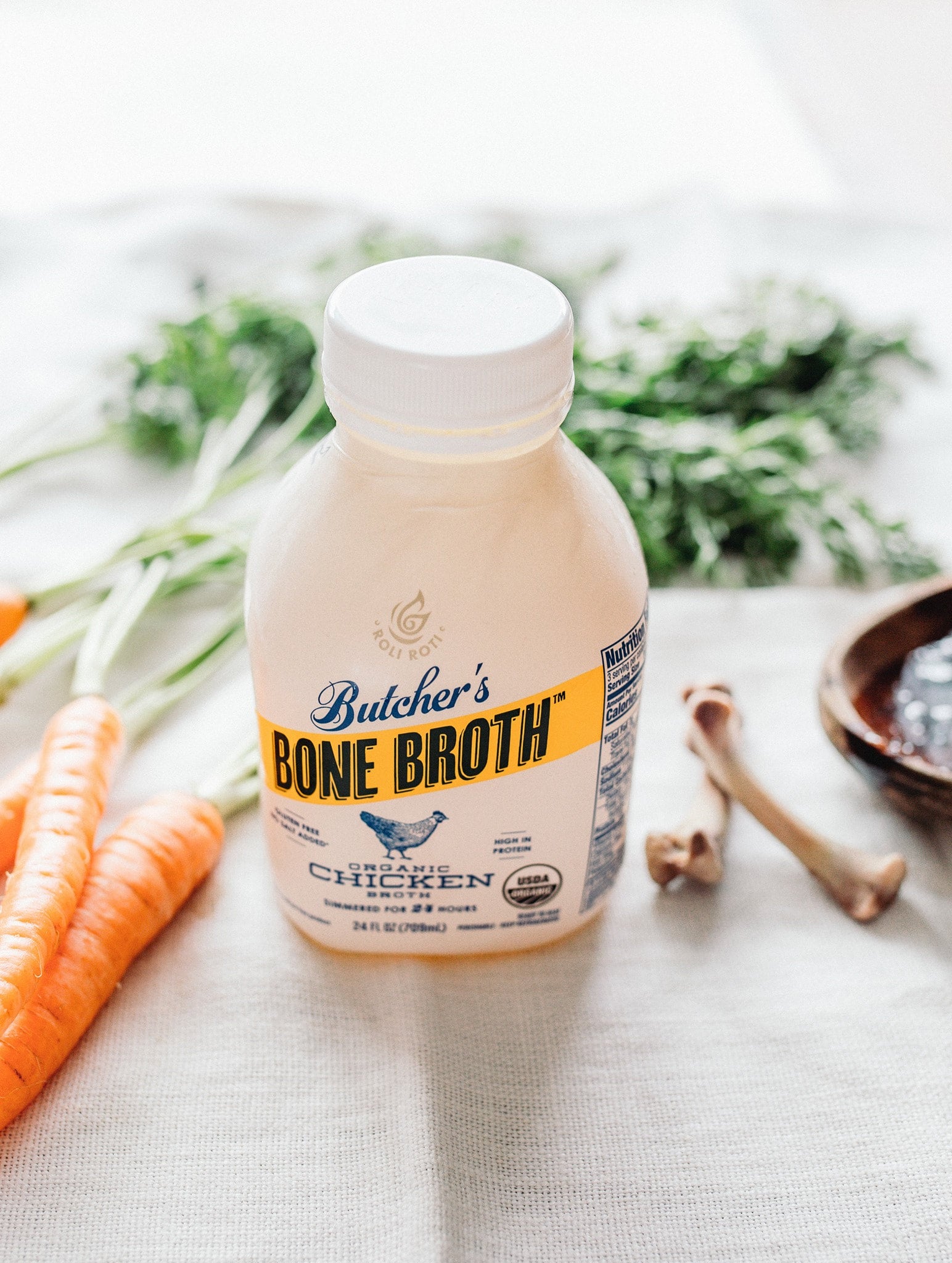 🇺🇸 Organic Butcher's Chicken Bone Broth by Roli Roti, 24 fl oz