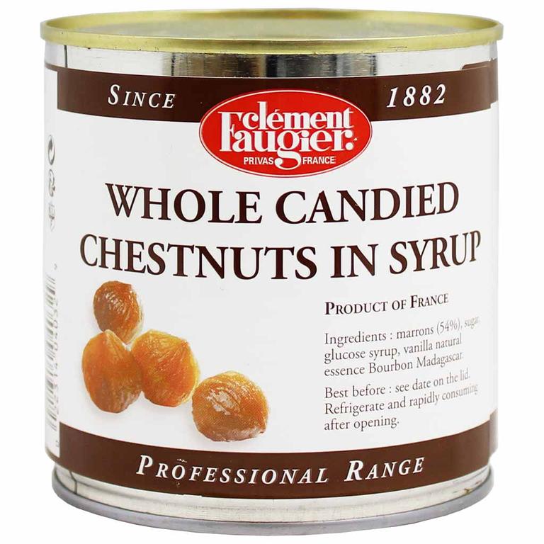 Whole Candied/Confits Chestnuts in Syrup, 19 oz (540g) [Professional Range]