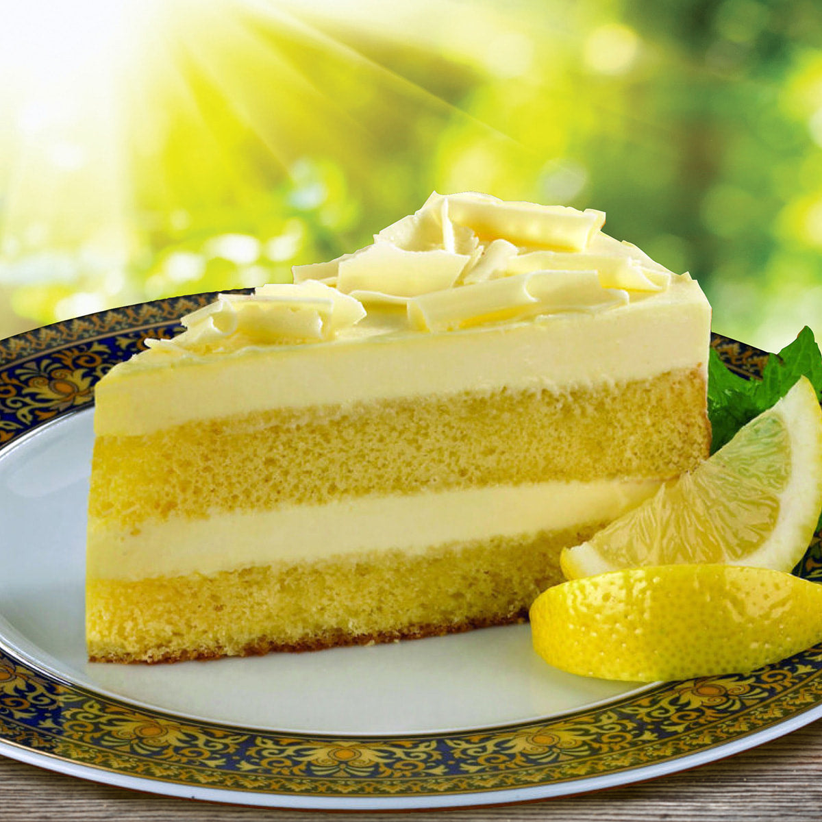 Whole Limoncello Mascarpone Cake, 10" (Pre-Cut, 14 Slices), 3.25 lbs by Taste It [Frozen] ❄️