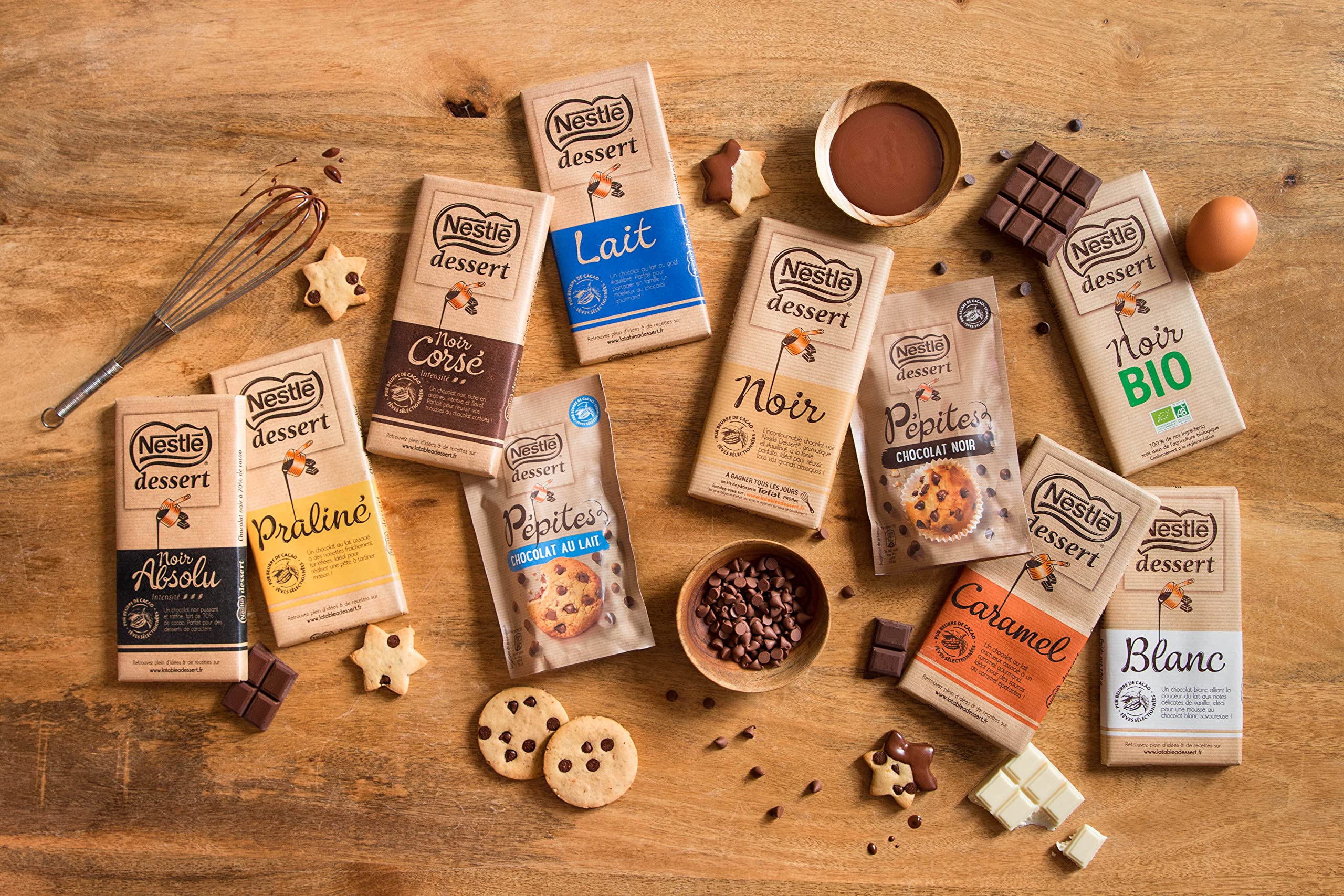 🇫🇷 Baking Chocolate Bar (49%) w/ Hazelnut Flakes (13%), 5.9 oz (170g)