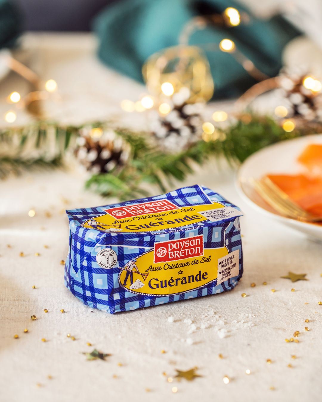 🇫🇷 Moulded Butter w/ Guérande Sea Salt Crystals, 8.8 oz (250g)
